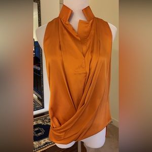 NWT Elie Tahari Orange Katie silk blouse in medium
